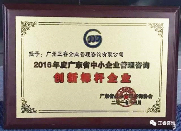 热烈祝贺星亿荣获2016年度广东省中小企业管理咨询创新标杆企业荣誉称号