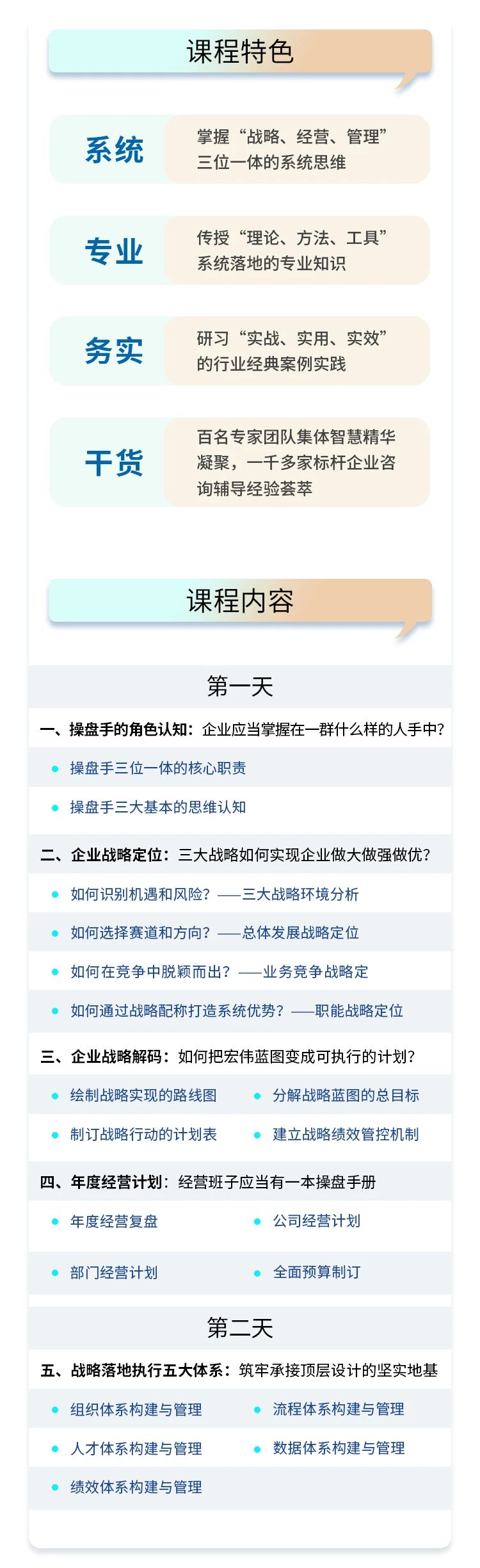 《星亿咨询—从战略到执行》课程特色
